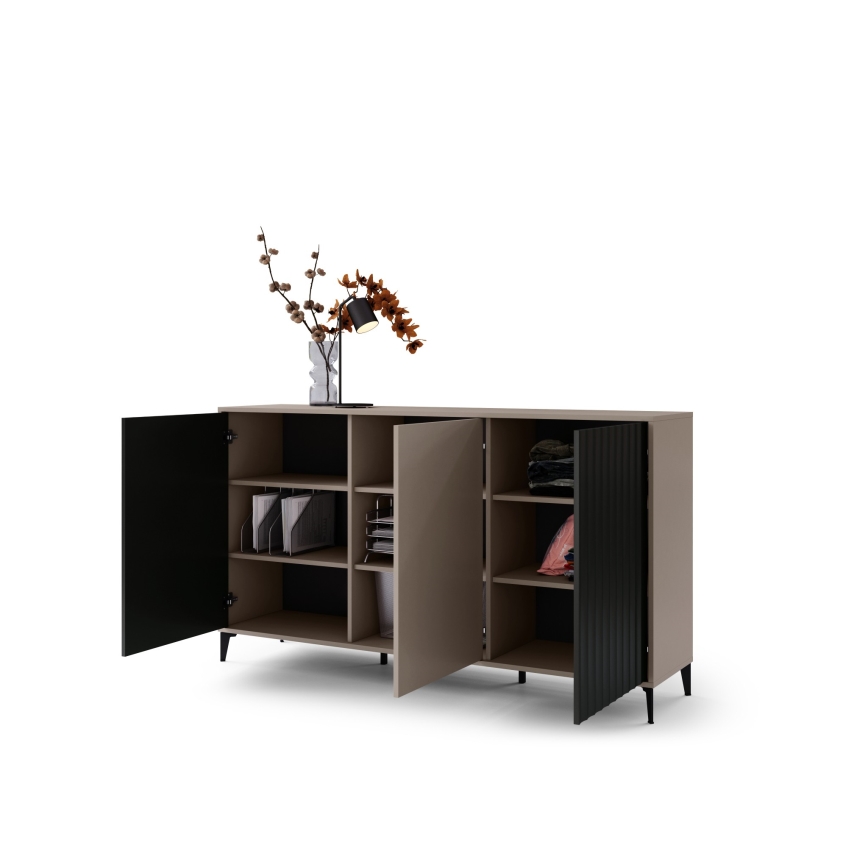 Armadietto RONJA taupe/nero