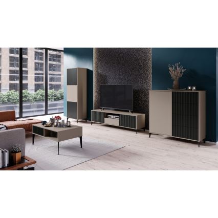 Armadietto RONJA taupe/nero