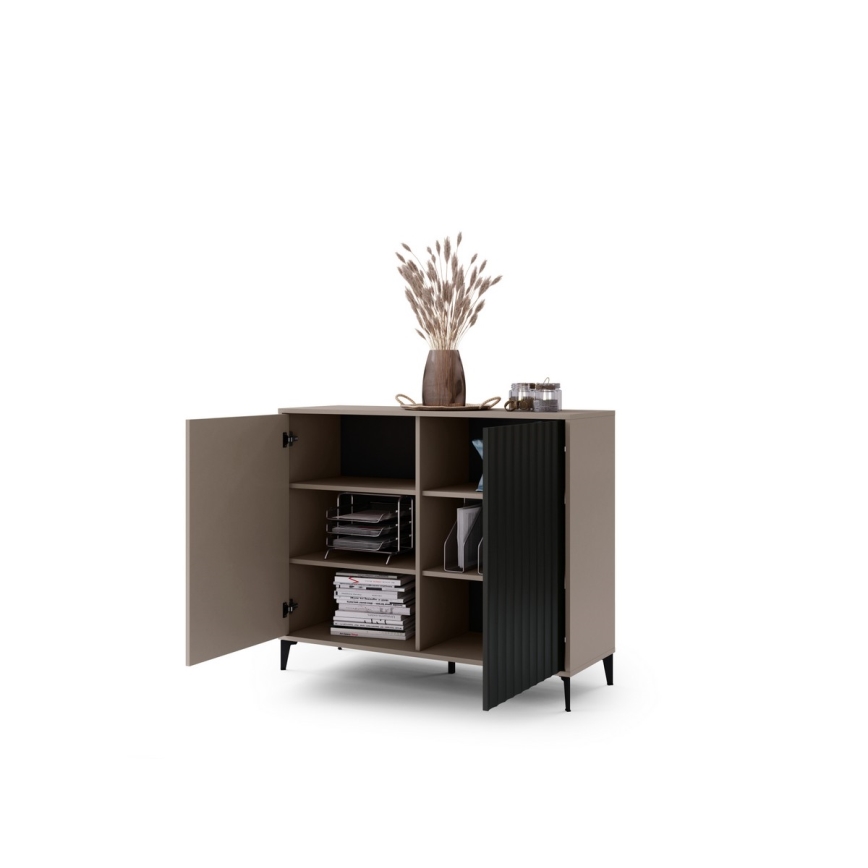 Armadietto RONJA taupe/nero
