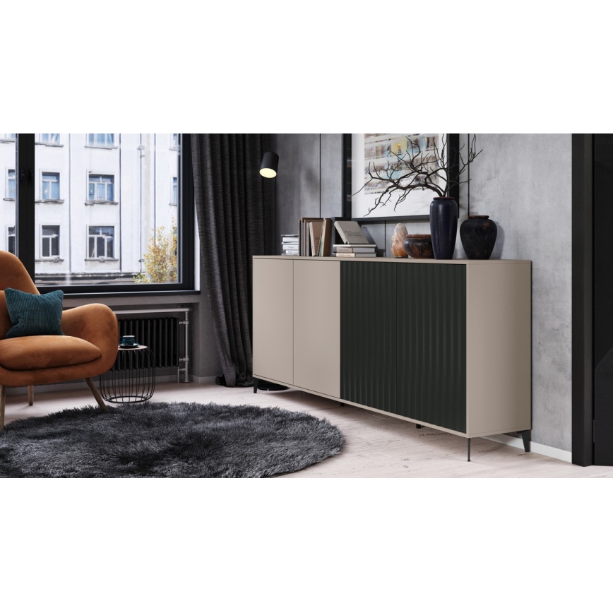 Armadietto RONJA taupe/nero