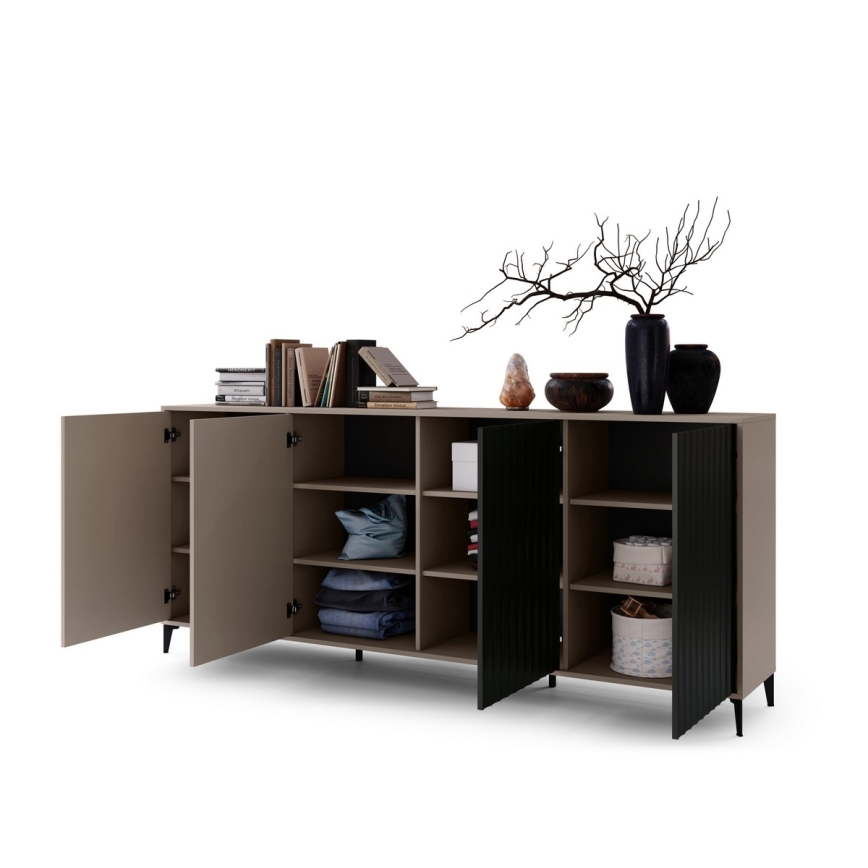 Armadietto RONJA taupe/nero