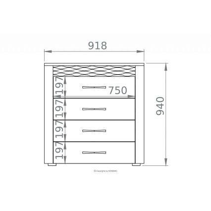 Armadietto VANCO 94x92 cm marrone