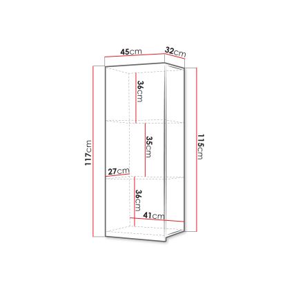 Armadio a muro CALABRINI 117x45 cm bianco