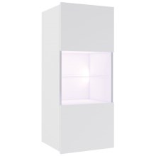 Armadio a muro con illuminazione LED PAVO 117x45 cm bianco lucido