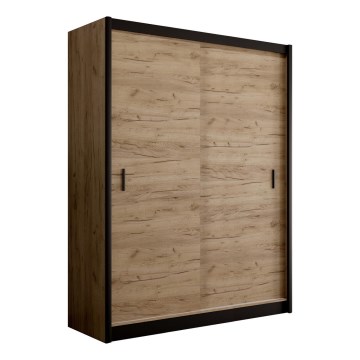 Armadio con ante scorrevoli SAPHIRA 203x215 cm quercia craft