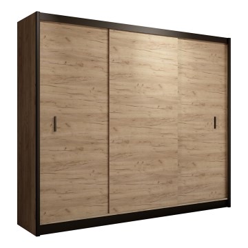 Armadio con ante scorrevoli SAPHIRA 250x215 cm quercia craft