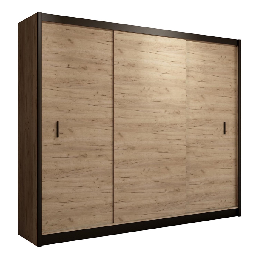 Armadio con ante scorrevoli SAPHIRA 250x215 cm quercia craft