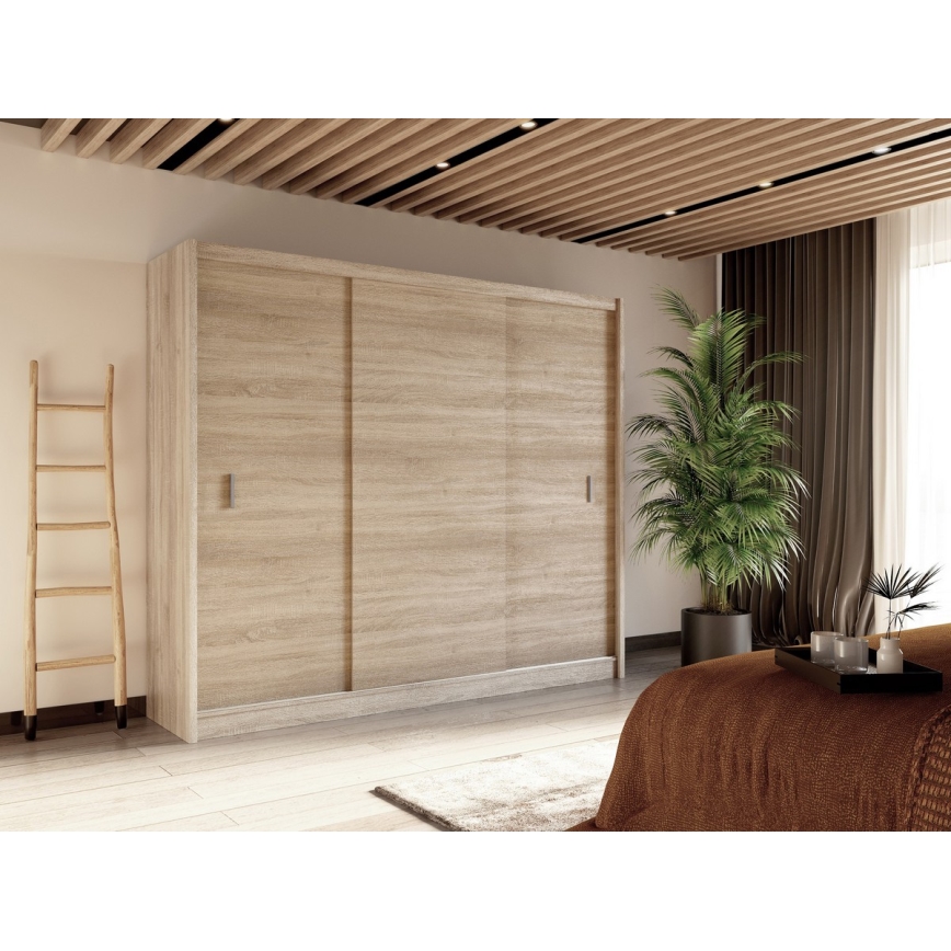 Armadio con ante scorrevoli SAPHIRA 250x215 cm quercia sonoma