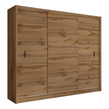 Armadio con ante scorrevoli SAPHIRA 250x215 cm quercia wotan