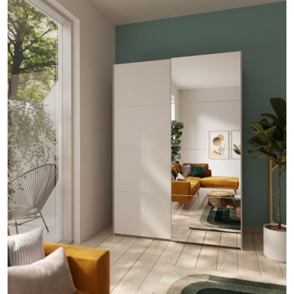 Armadio con specchio KARO 150x210 cm bianco