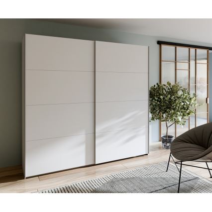 Armadio con specchio KARO 220x210 cm bianco