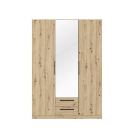 Armadio con specchio MARO 150x213 cm rovere artisan