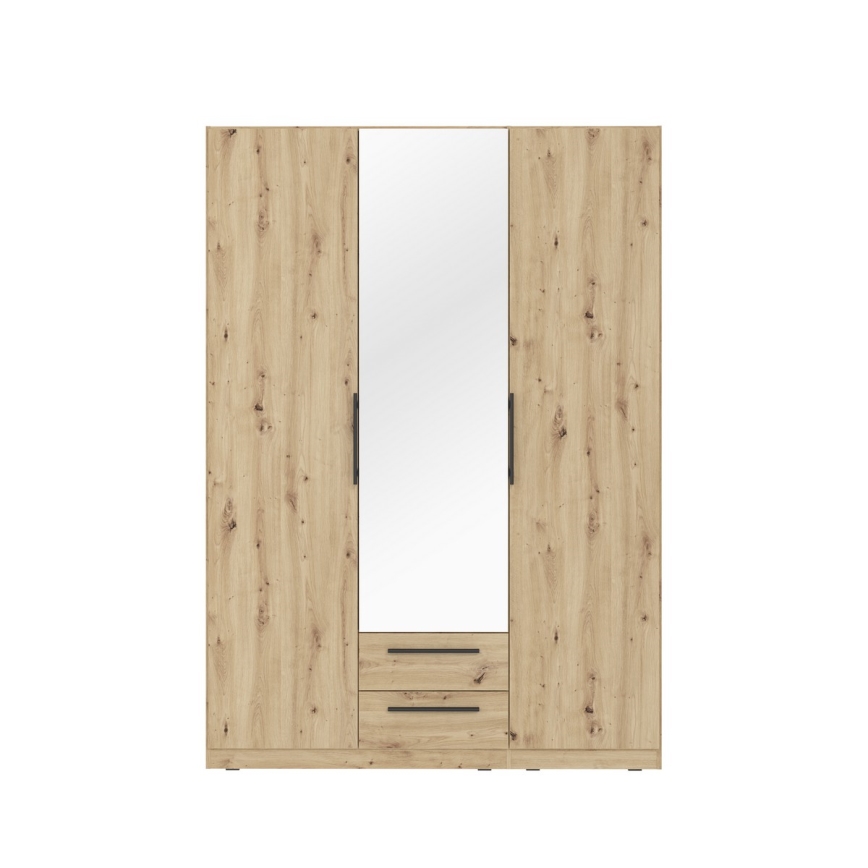 Armadio con specchio MARO 150x213 cm rovere artisan