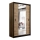 Armadio con specchio MIRO 150x215 cm quercia craft/nero