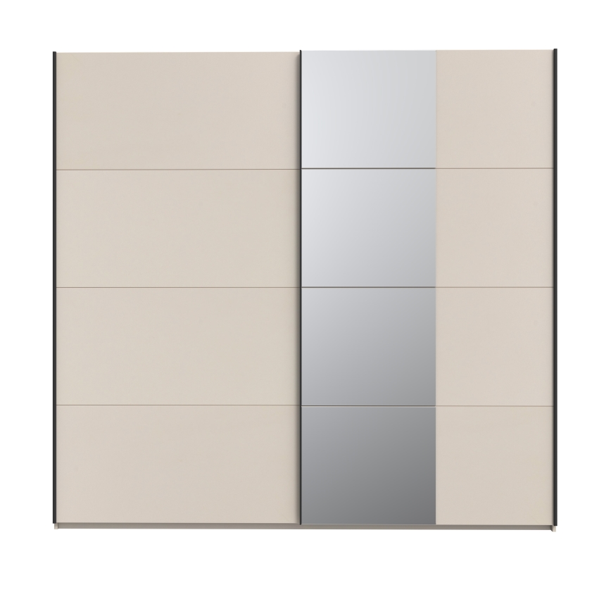 Armadio con specchio ODEN 220x210 cm beige