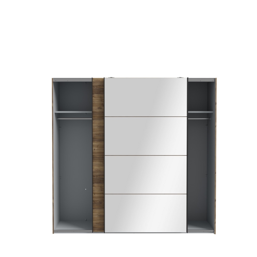 Armadio con specchio OREN 220x210 cm rovere artisan