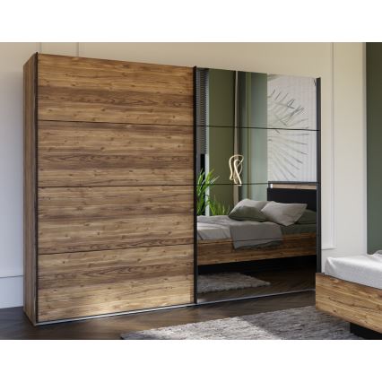 Armadio con specchio OREN 270x210 cm rovere Artisan