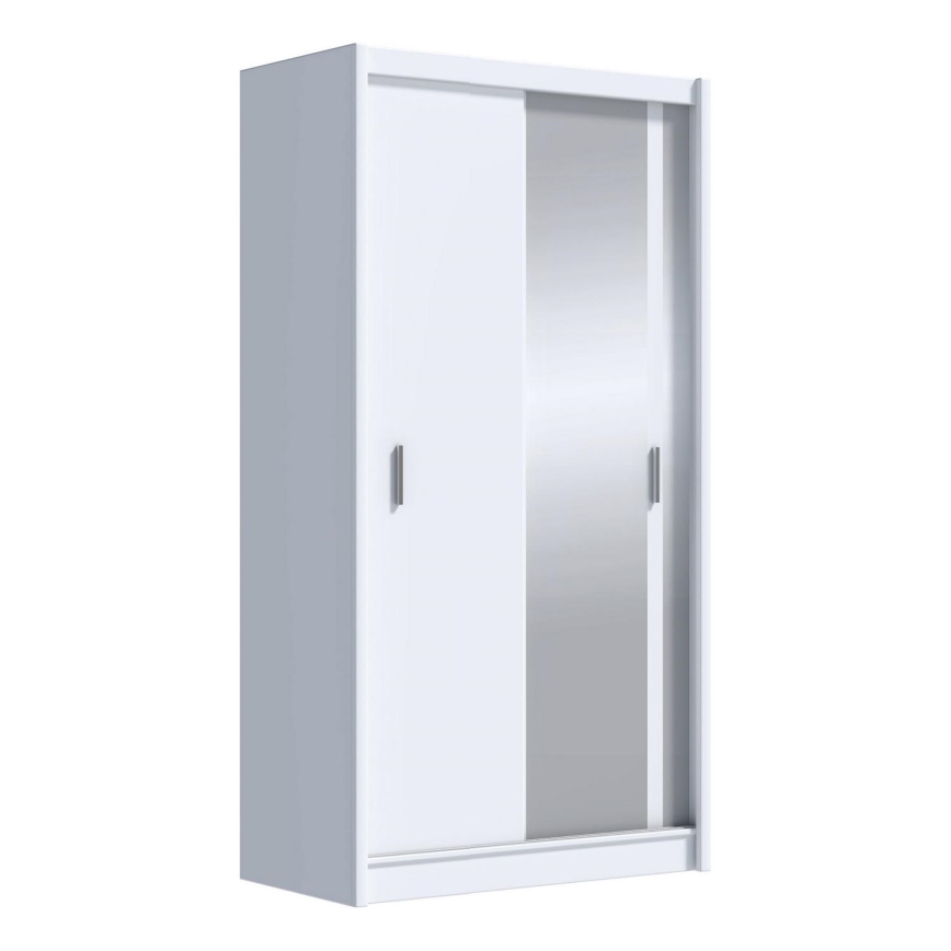 Armadio con specchio SABRINA 120x215 cm bianco
