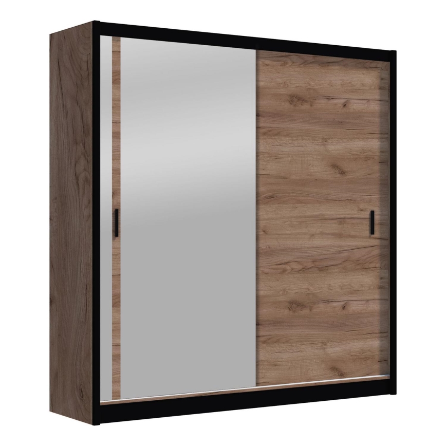 Armadio con specchio SABRINA 203x215 cm rovere craft