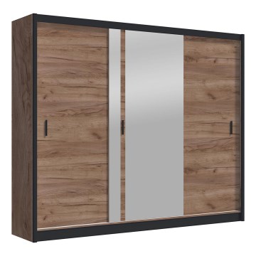 Armadio con specchio SABRINA 250x215 cm rovere craft