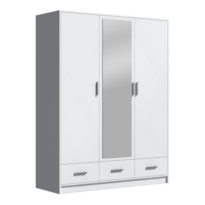 Armadio con specchio SANNA 150x215 cm bianco