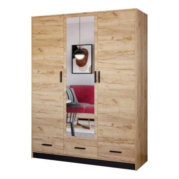 Armadio con specchio SANNA 150x215 cm quercia craft