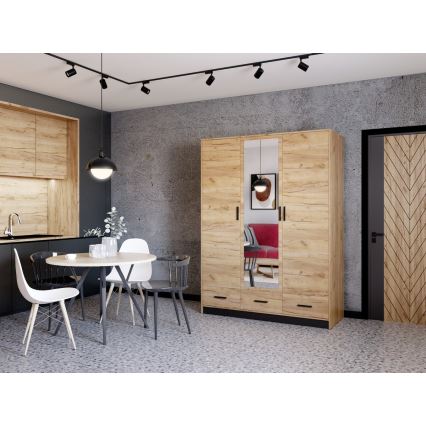 Armadio con specchio SANNA 150x215 cm quercia craft