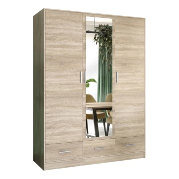 Armadio con specchio SANNA 150x215 cm quercia sonoma