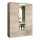 Armadio con specchio SANNA 150x215 cm quercia sonoma