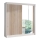 Armadio con specchio SANTINO 203x215 cm bianco/quercia craft