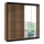 Armadio con specchio SANTINO 203x215 cm quercia craft/nero
