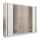 Armadio con specchio SANTINO 250x215 cm bianco/quercia craft