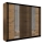 Armadio con specchio SANTINO 250x215 cm quercia craft/nero