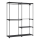 Armadio contenitore MATIS 138x182 cm con ripiani e asta appendiabiti, nero