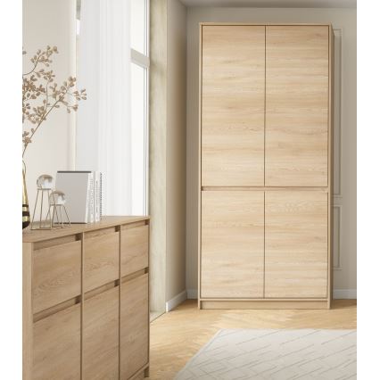 Armadio guardaroba MIYABI 90x198x52 cm rovere Cremona