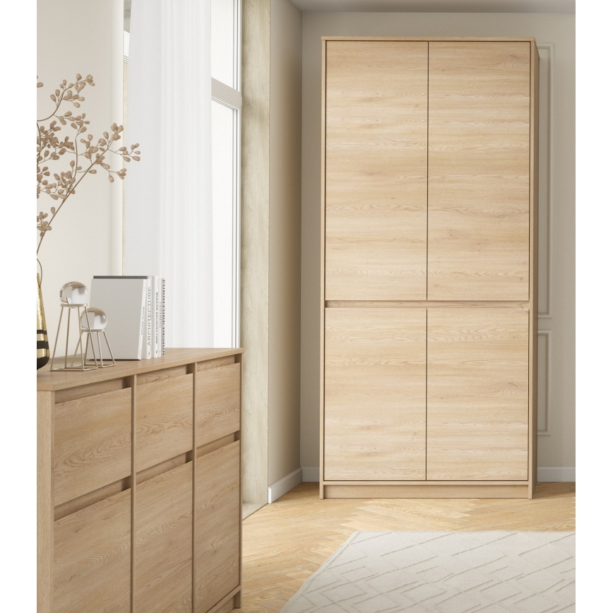Armadio guardaroba MIYABI 90x198x52 cm rovere Cremona