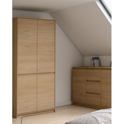 Armadio guardaroba MIYABI 90x198x52 cm rovere Cremona