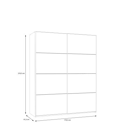 Armadio KARO 170x210 cm grigio/verde