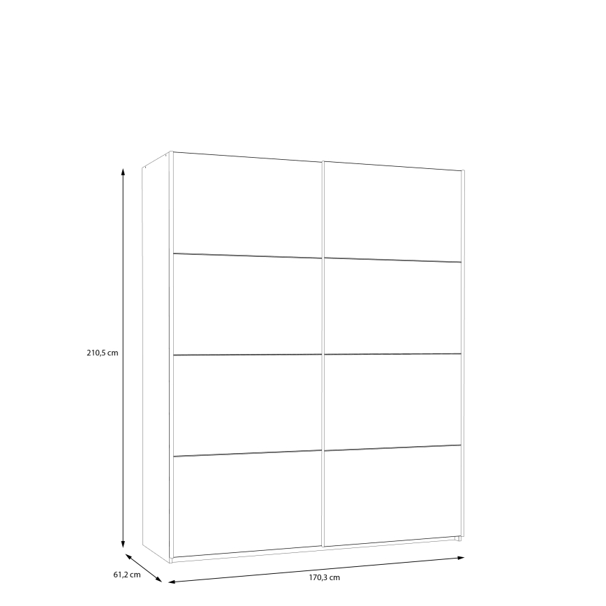 Armadio KARO 170x210 cm grigio/verde