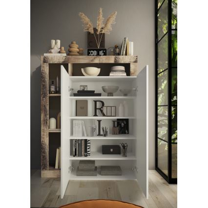 Armadio LENOR bianco/acero