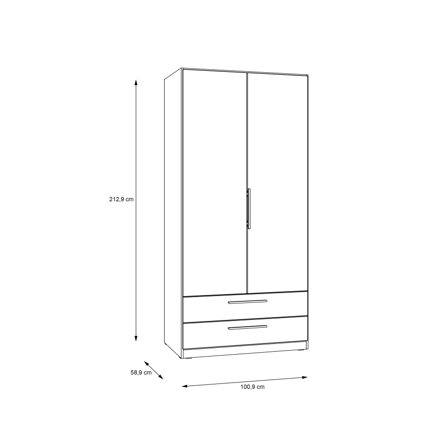 Armadio MARO 100 x 213 cm, rovere artisan