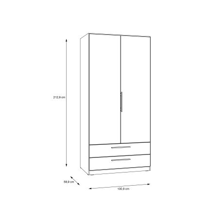 Armadio MARO 100x213 cm in rovere artisan