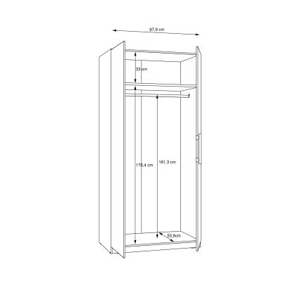 Armadio MARO 100x213 cm rovere Artisan