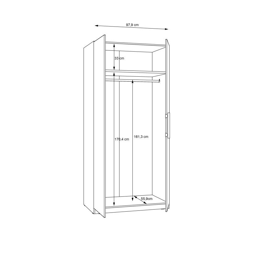 Armadio MARO 100x213 cm rovere Artisan