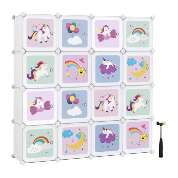 Armadio modulare per bambini con contenitori ANET colorato
