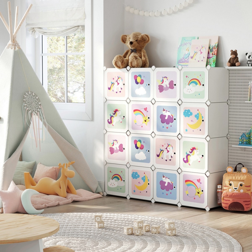 Armadio modulare per bambini con contenitori ANET colorato