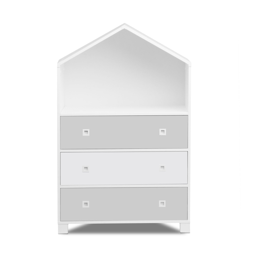 Armadio per bambini MIRUM 126x80 cm bianco/grigio