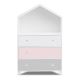 Armadio per bambini MIRUM 126x80 cm bianco/grigio/rosa