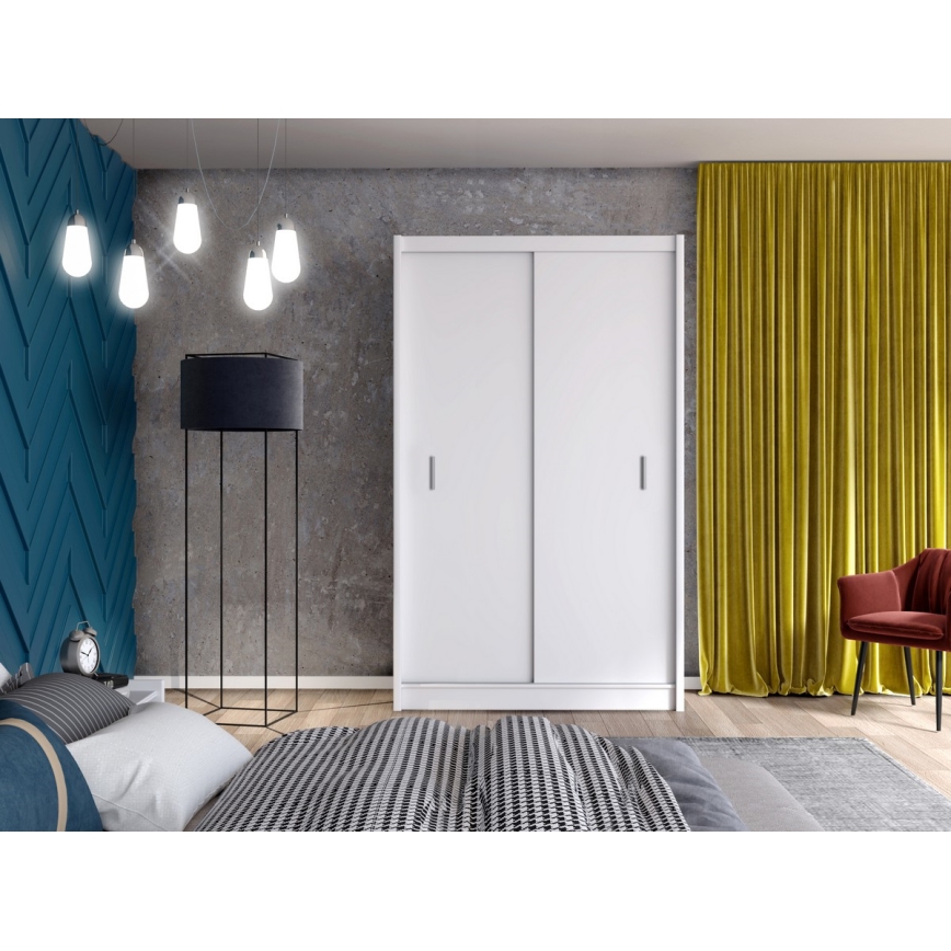 Armadio con ante scorrevoli SAPHIRA 150x215 cm bianco