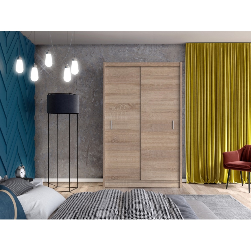 Armadio con ante scorrevoli SAPHIRA 150x215 cm rovere sonoma